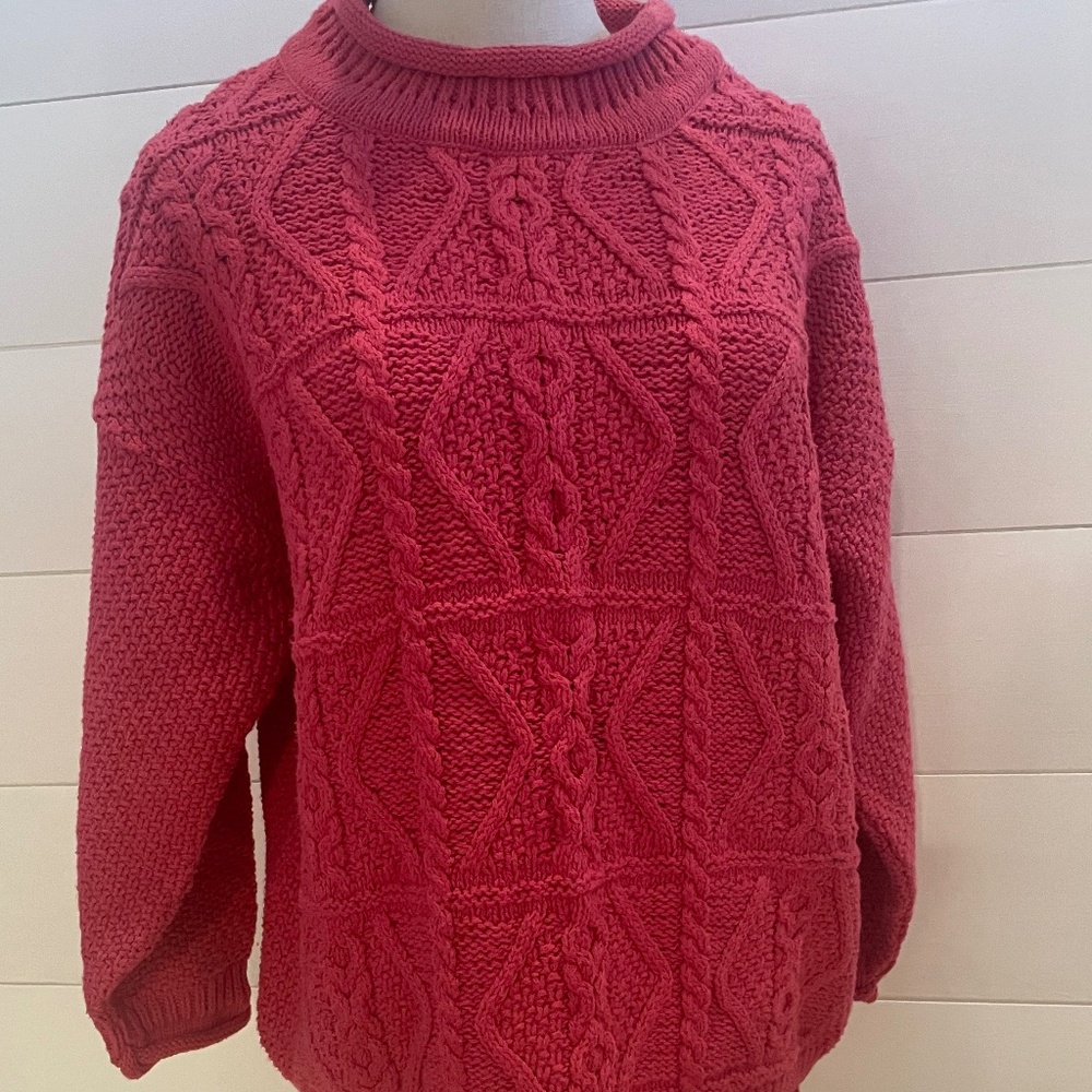 NWT Vintage Absolutely Cotton Sweater in Pink Size Medium